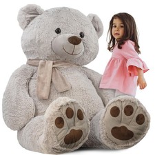 Giant Teddy Bear with Scarf