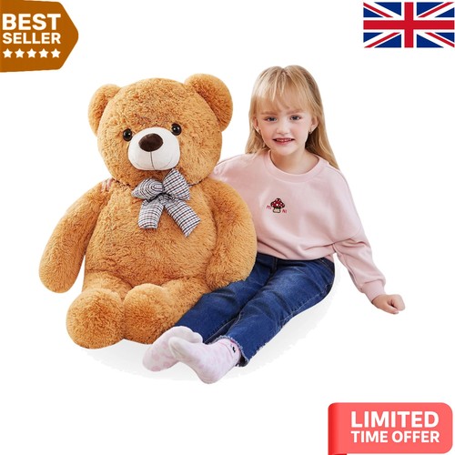 Plush 78cm brown giant teddy - brown,